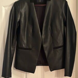 Tahari faux leather jacket